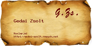 Gedai Zsolt névjegykártya